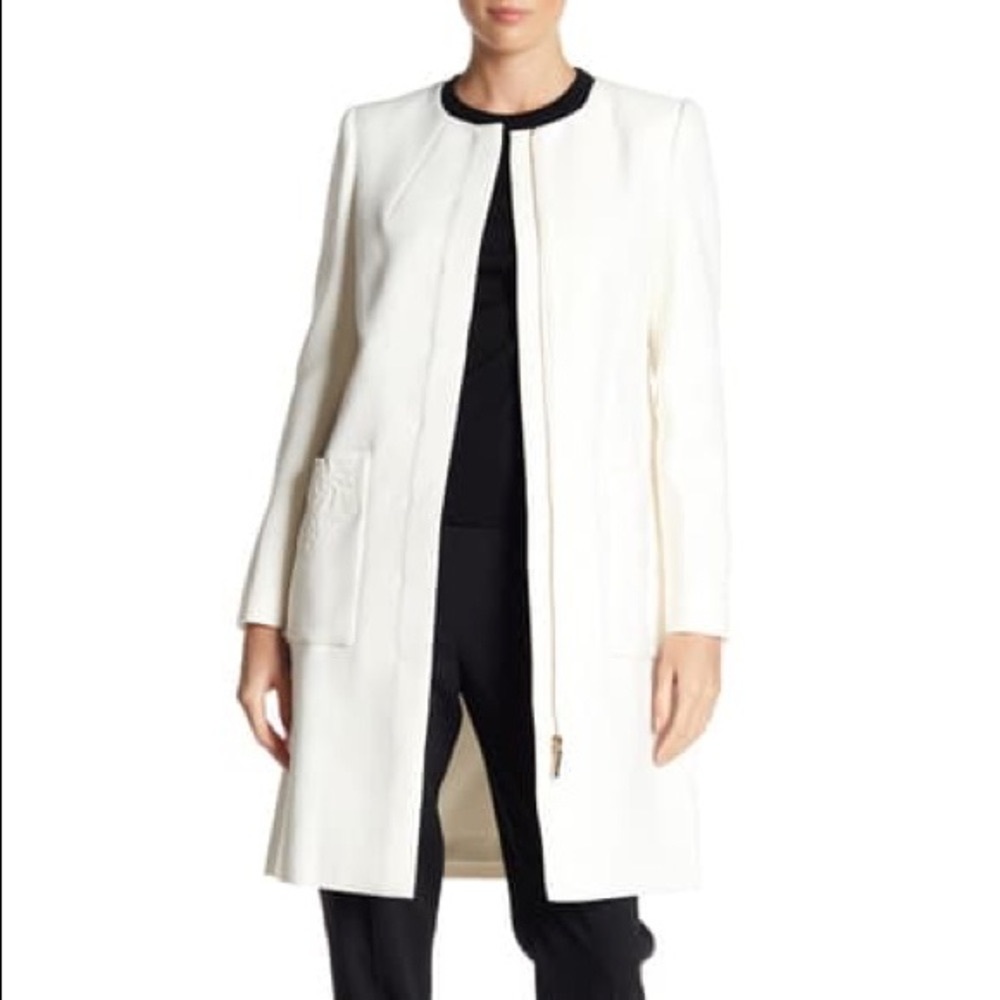 Ted baker long cream dress jacket